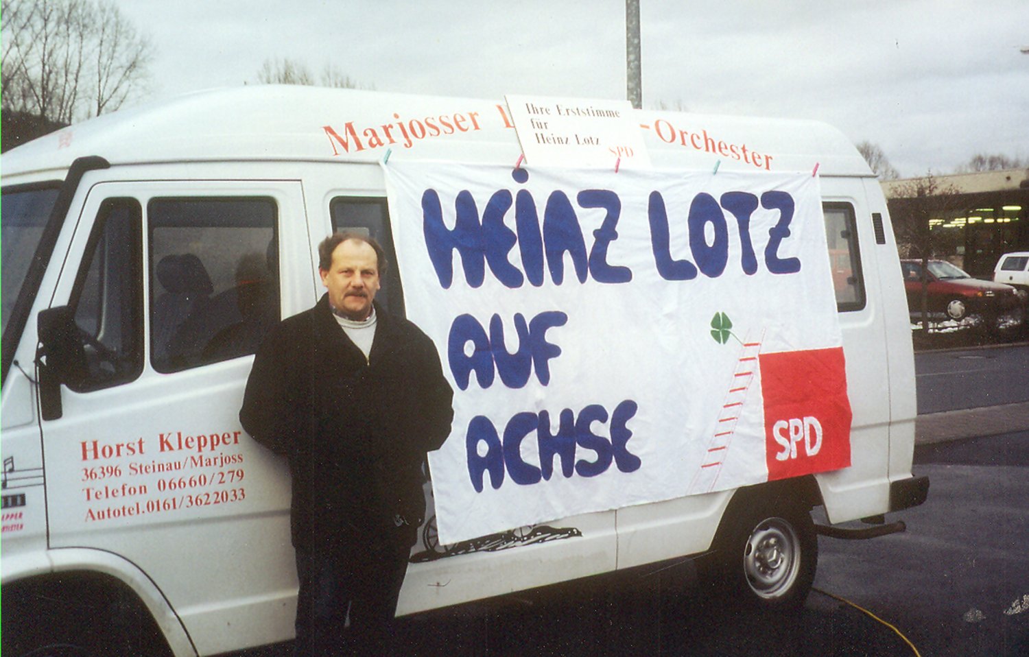 Ein Foto aus ganz frühen Jahren im Wahlkampf