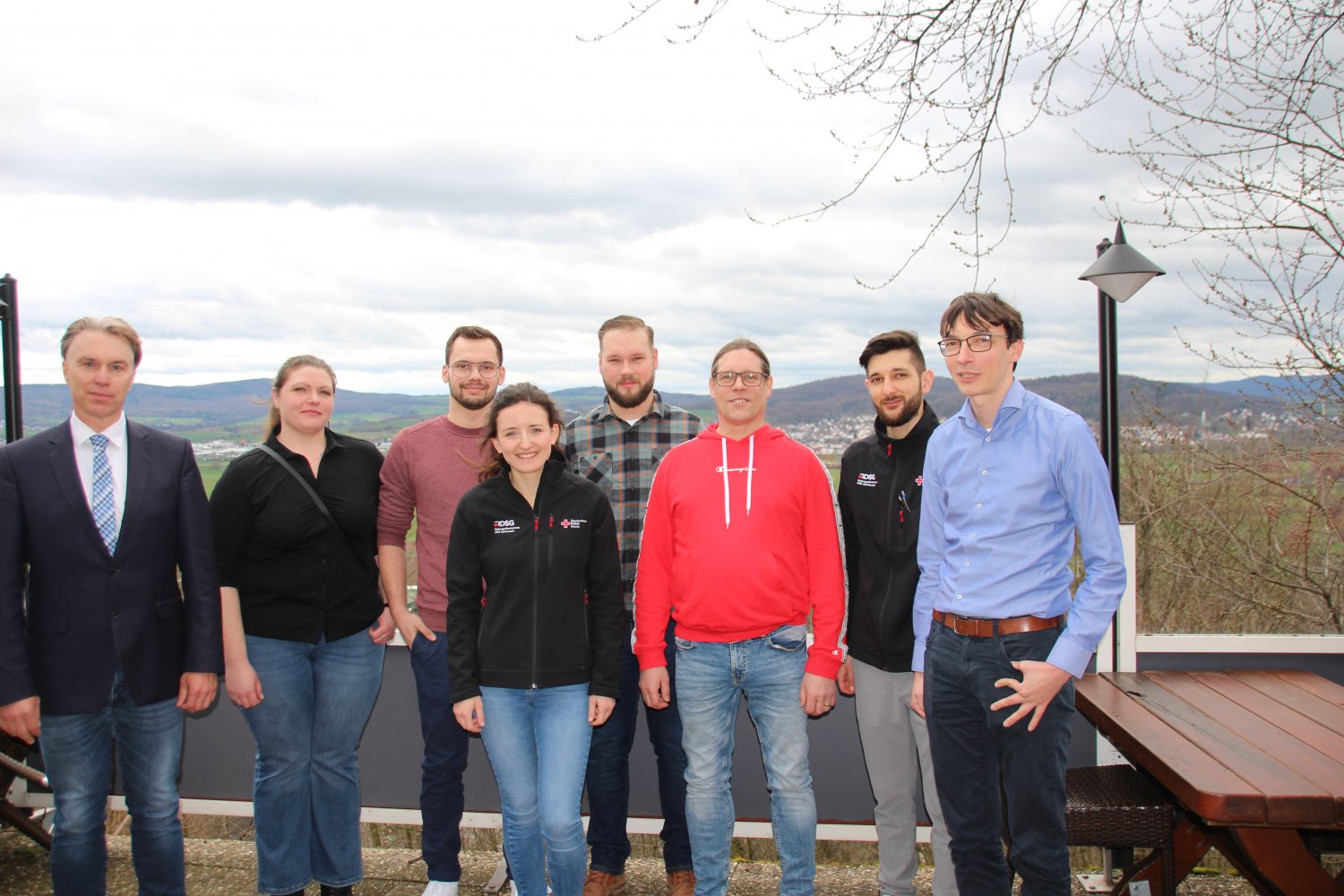 Bild von links: Michael Kronberg, Caren Flanze, Markus Möller, Isabeau Haupt, Dominik Geupel, Achim Stockheimer, Jan Arazi, Fabian Gastine.