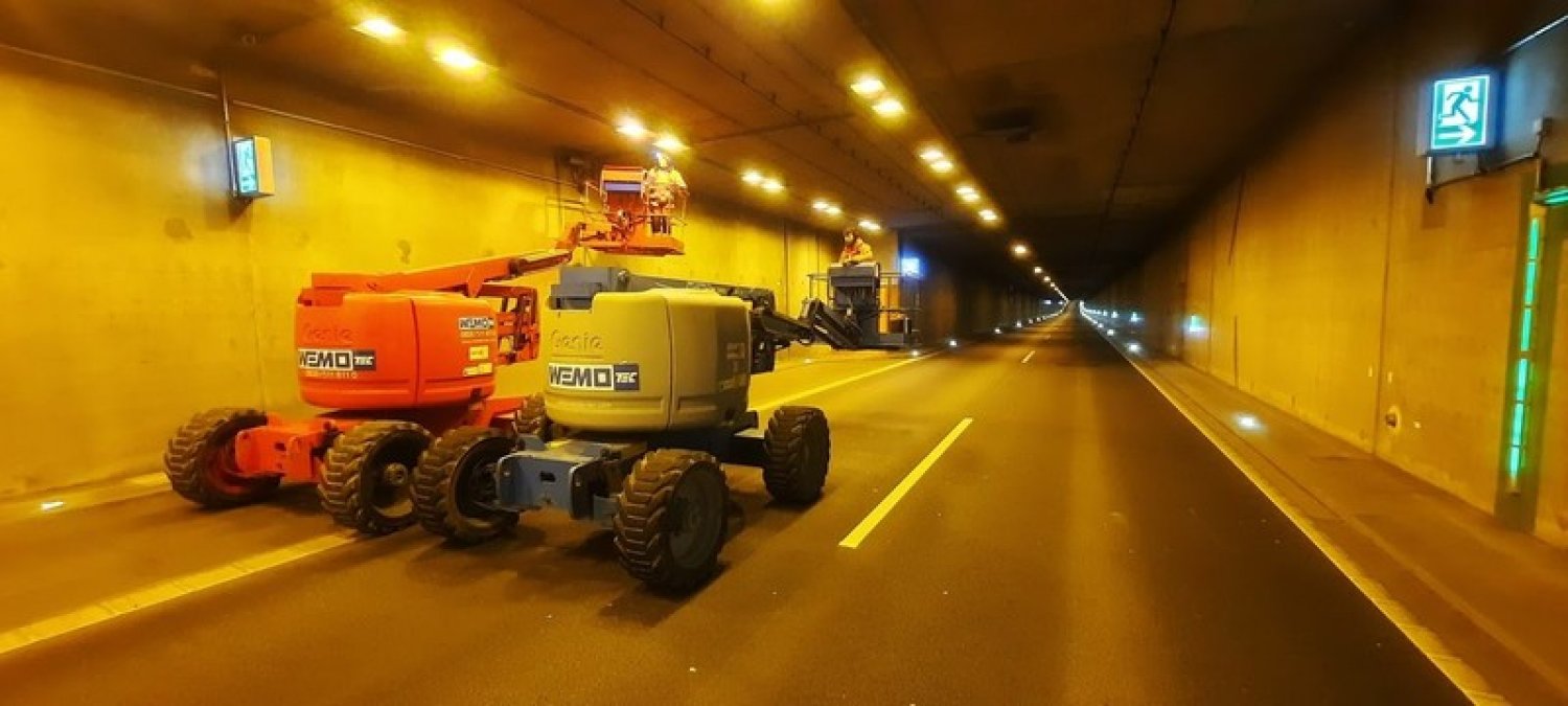 Wegen Wartungsarbeiten wird der A 66-Tunnel bei Neuhof vom 11. bis 14. April nachts gesperrt.