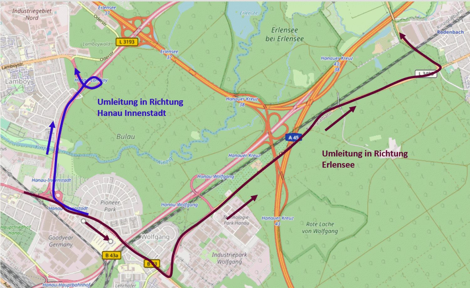 Derzeit wird die Brücke über die "Leipziger Straße" aufwändig instandgesetzt.