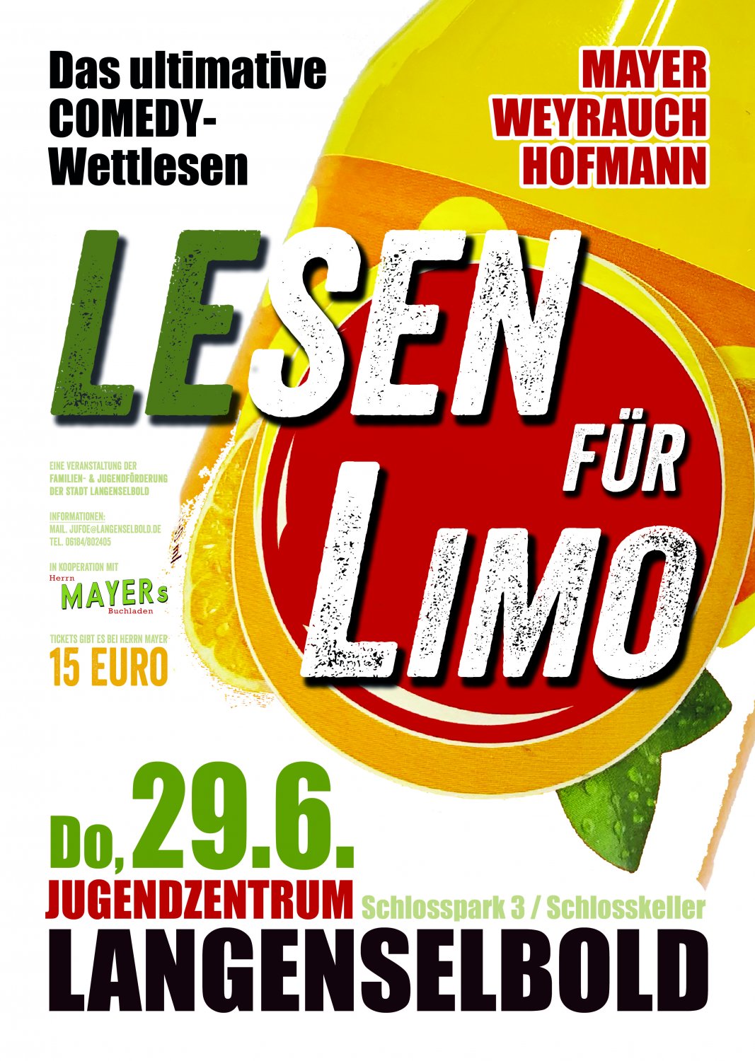 Comedy-Wettlesen im Keller des Langenselbolder Schlosses. 