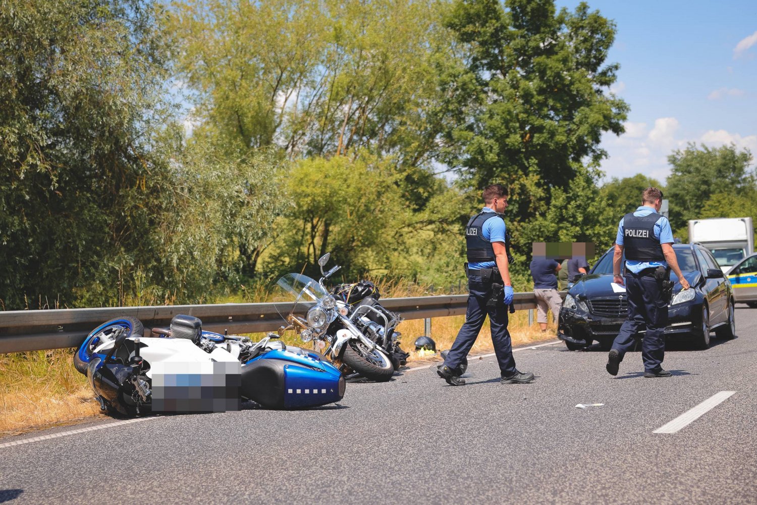 Schwerer Unfall auf der B 45