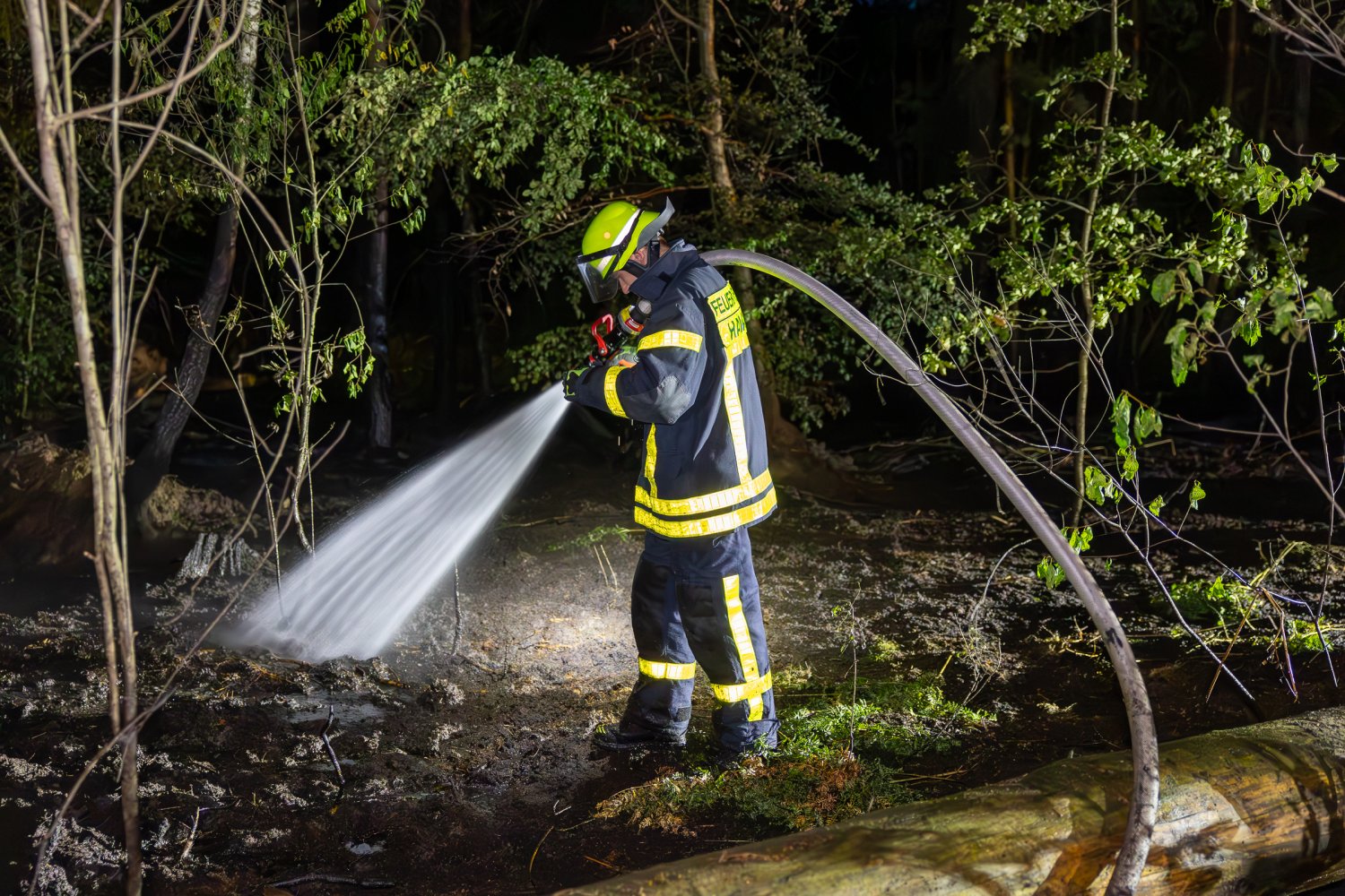 Einsatz für die Feuerwehr in Hanau nahe der Fasanerie.
