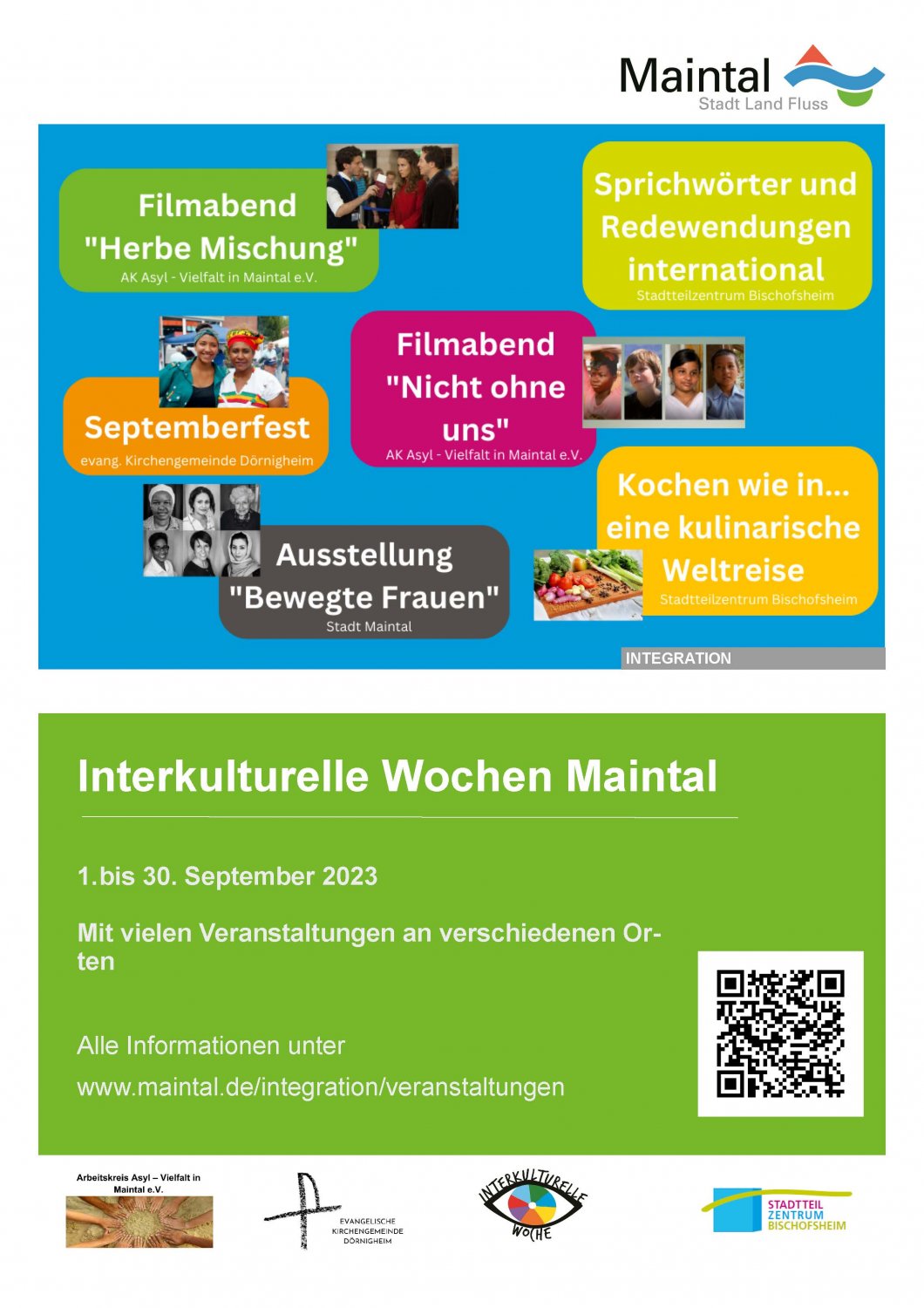 In Maintal laden die Interkulturellen Wochen mit vielfältigen Angeboten zu Begegnungen und Austausch ein.