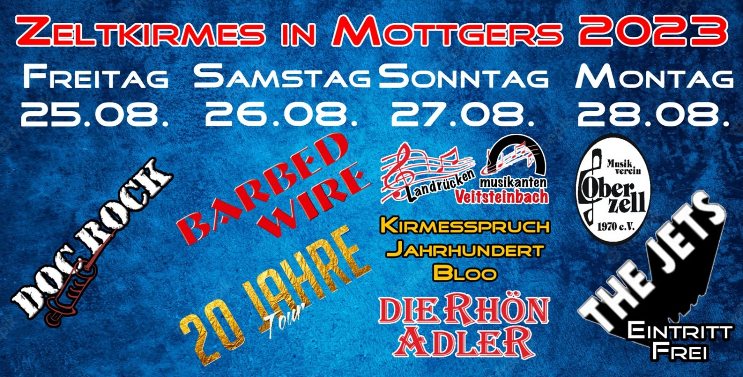 Das Programm der Kirmes.