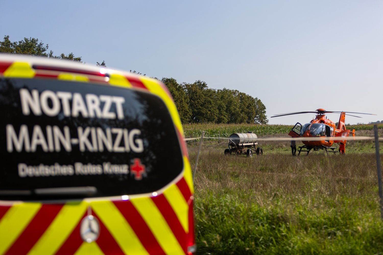 Ein Rettungshubschrauber war im Einsatz