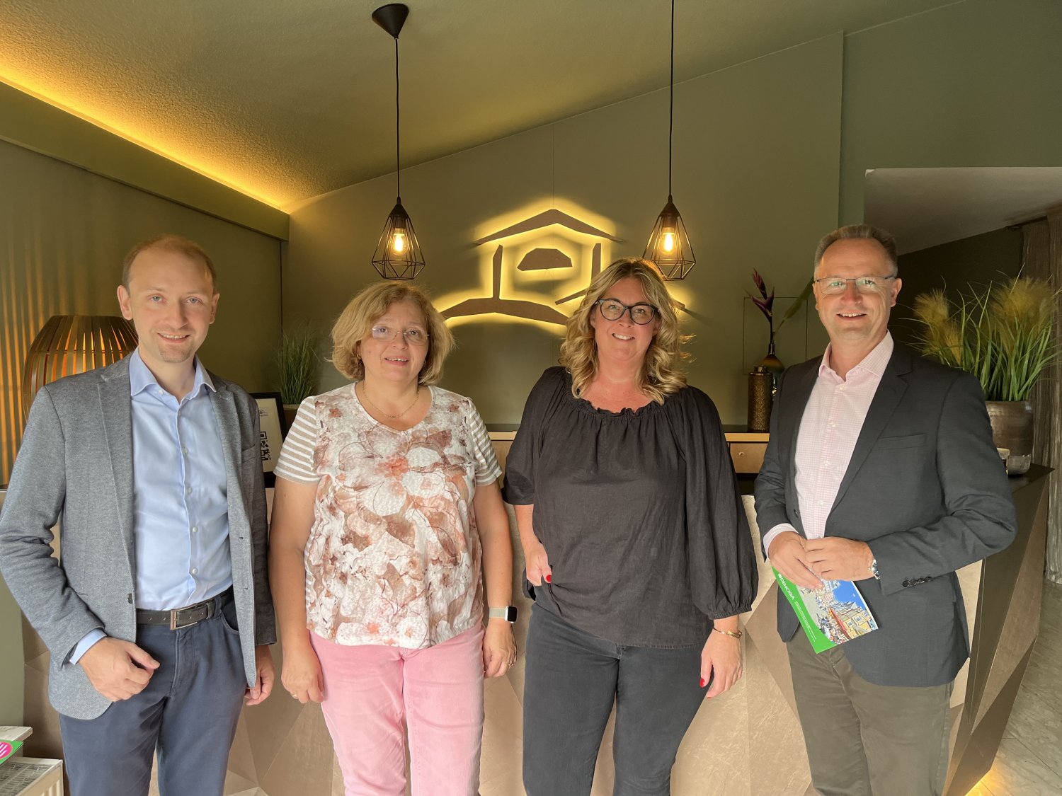 Max Schad und Heiko Kasseckert im Gespräch mit Daniela Kremhöller und Annerose Steiger.