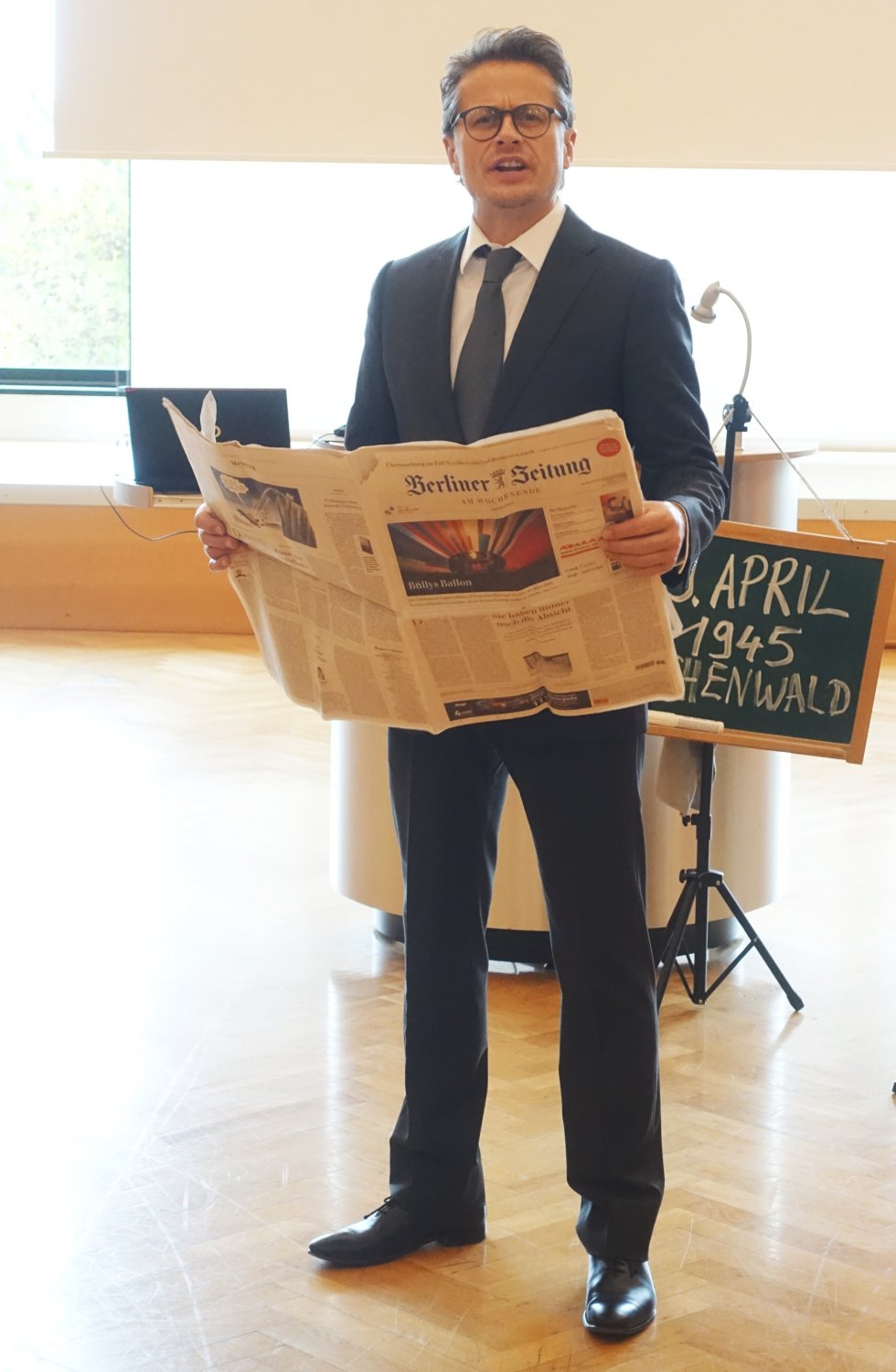 Auch im vergangenen Jahr eröffneten Schauspieler Roman Knižka (Foto) und das Bläserquintett Opus 45 die Konzertreihe im Barbarossasaal.