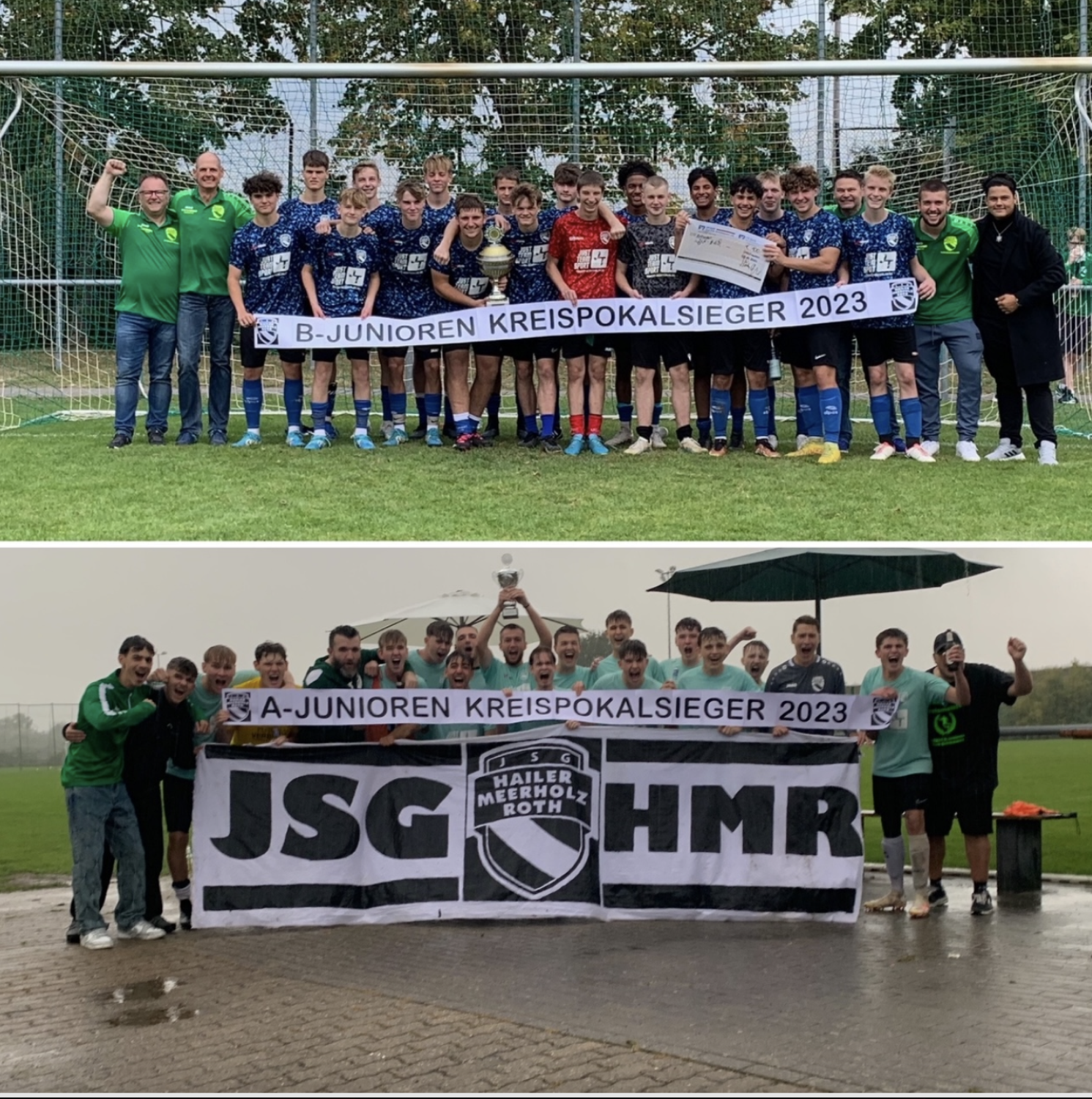 A- und B-Jugend der JSG Hailer/Meerholz/Roth sicherten sich am 3. Oktober den Kreispokal ihrer Altersklasse.