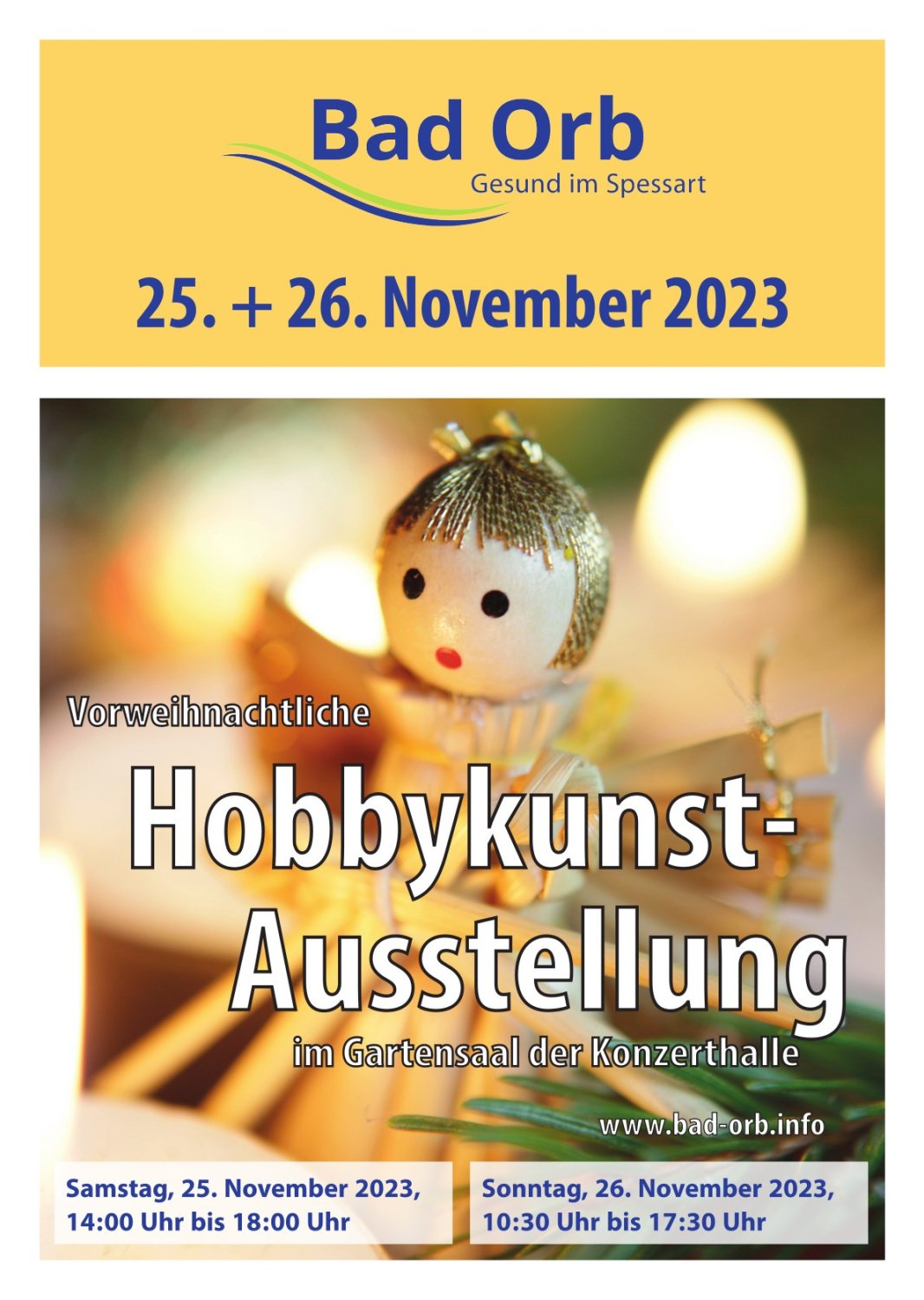 Vorweihnachtliche Hobbykunst-Ausstellung am 25. und 26. November 2023