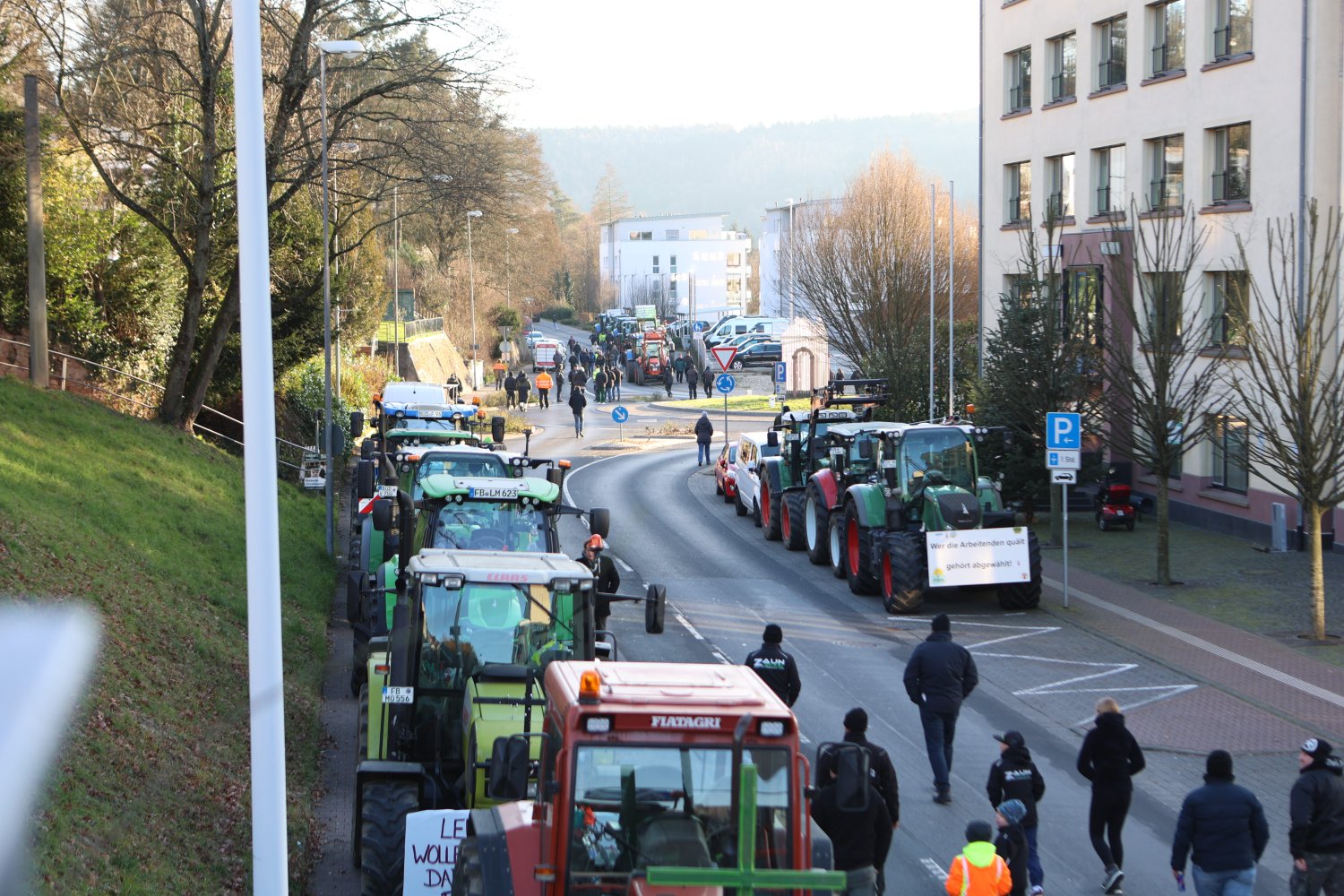 Die Bauernproteste sind im MKK in vollem Gang.