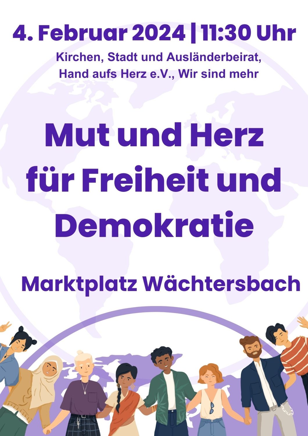 Die Kundgebung soll ein starkes Zeichen für die Grundwerte Freiheit und Demokratie setzen.