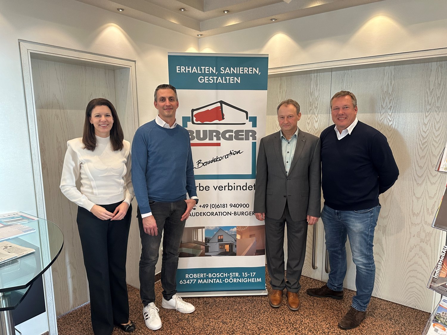v.l.n.r.: Dr. Katja Leikert, Nils Burger, Torsten Bechert, Götz Winter.
