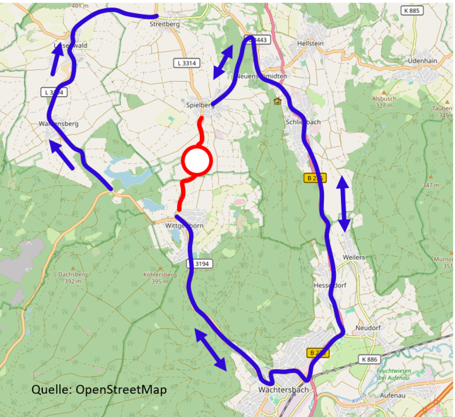 Start der Bauarbeiten auf L 3314 zwischen Wächtersbach und Brachttal