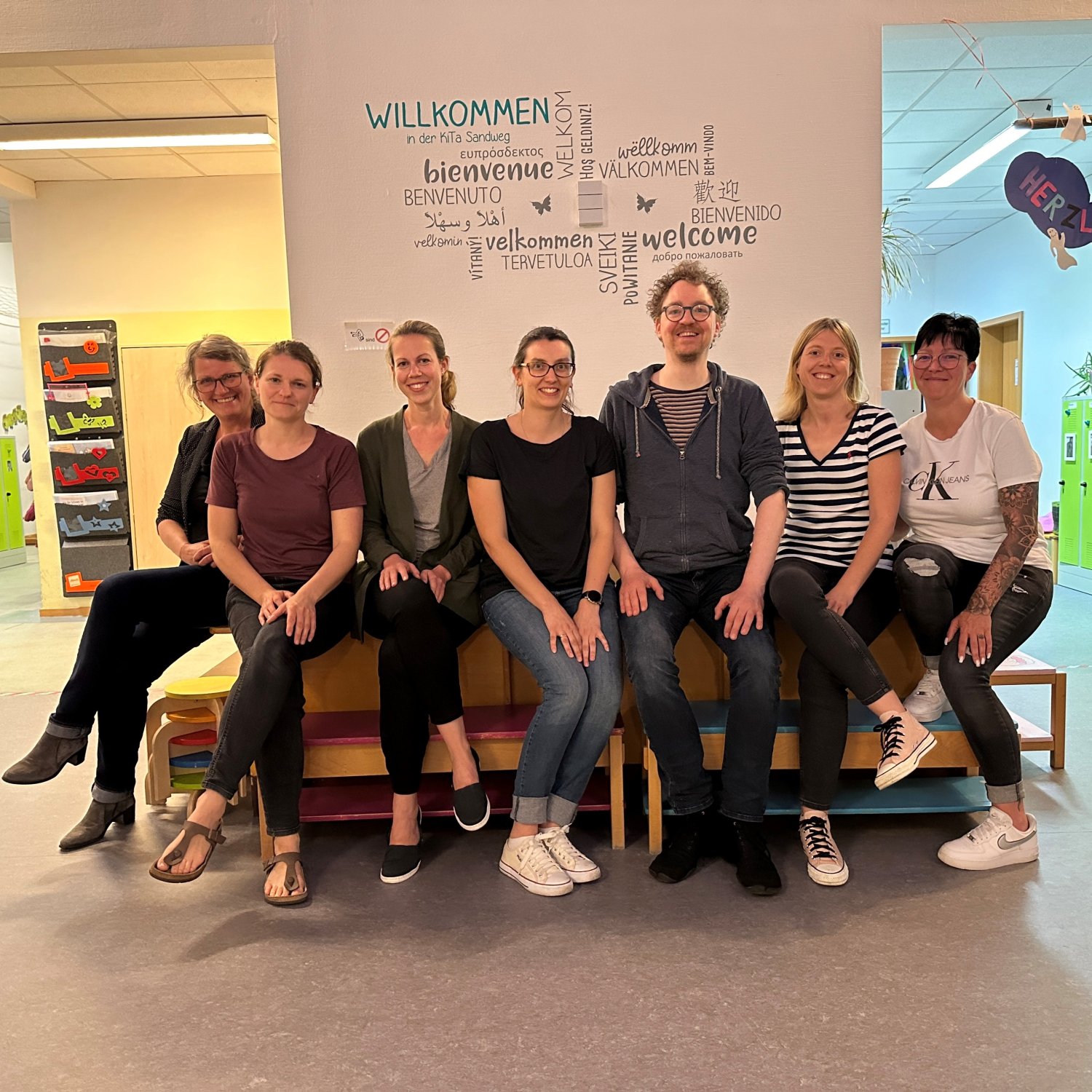 v.l. Sandra Wunder, Verena Wolaschka, Nadine Günther, Kim Lein, Jochen Aulbach, Johanna Streidt, Jane Matzke  
