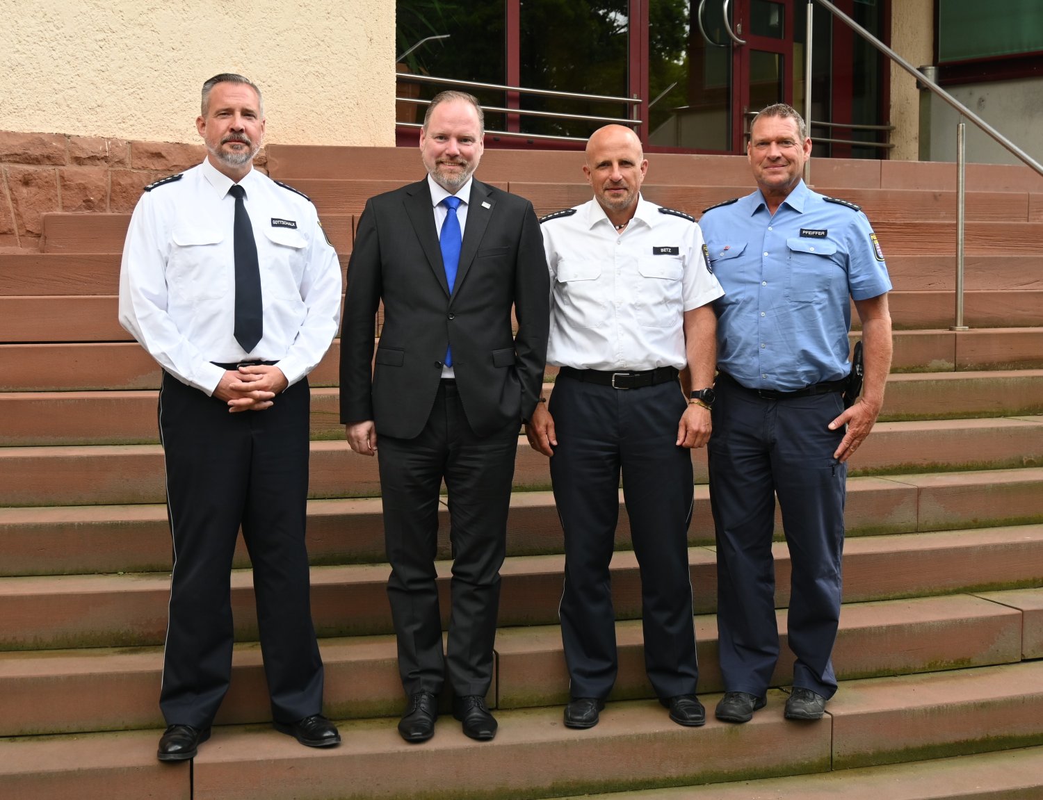 Der Bürgermeister zum Antrittsbesuch in der Polizeistation Gelnhausen