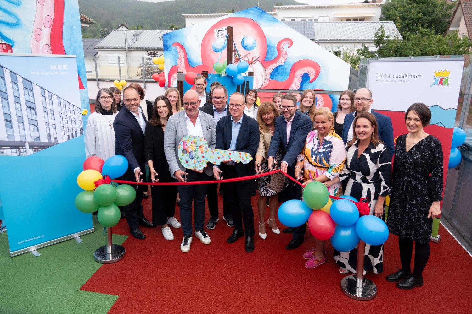 Die neugestalteten Dachterrassen der Gelnhäuser Kinderklinik wurden feierlich eingeweiht.