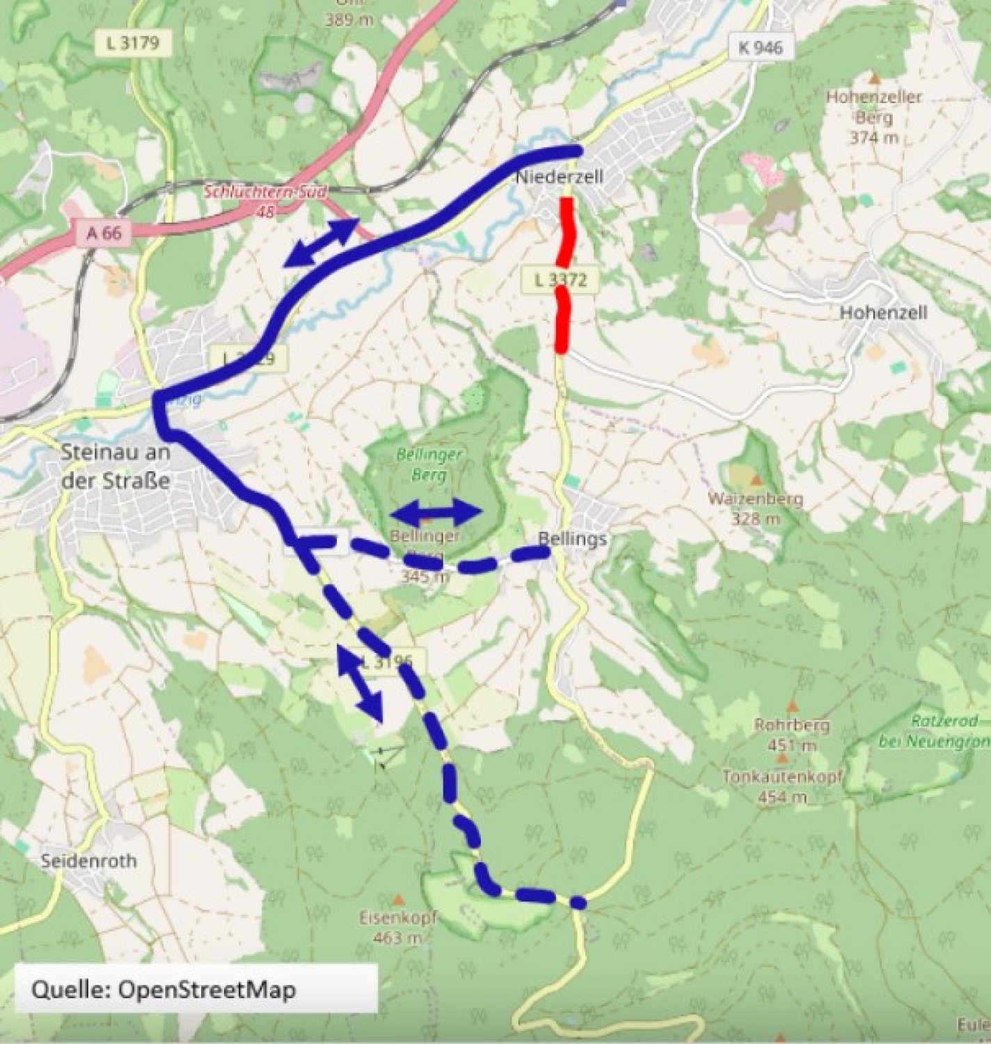 Ab morgen könnt Ihr wieder von Bellings nach Hohenzell fahren.