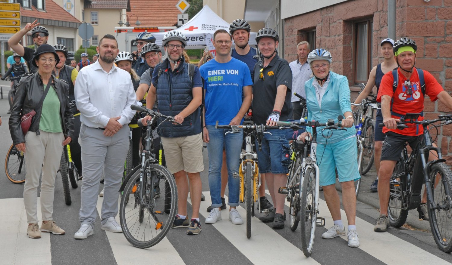 In Sterbfritz eröffneten am Sonntagmorgen Landrat Thorsten Stolz und Sinntals Bürgermeister Thomas Henfling den Radlertag 2024.