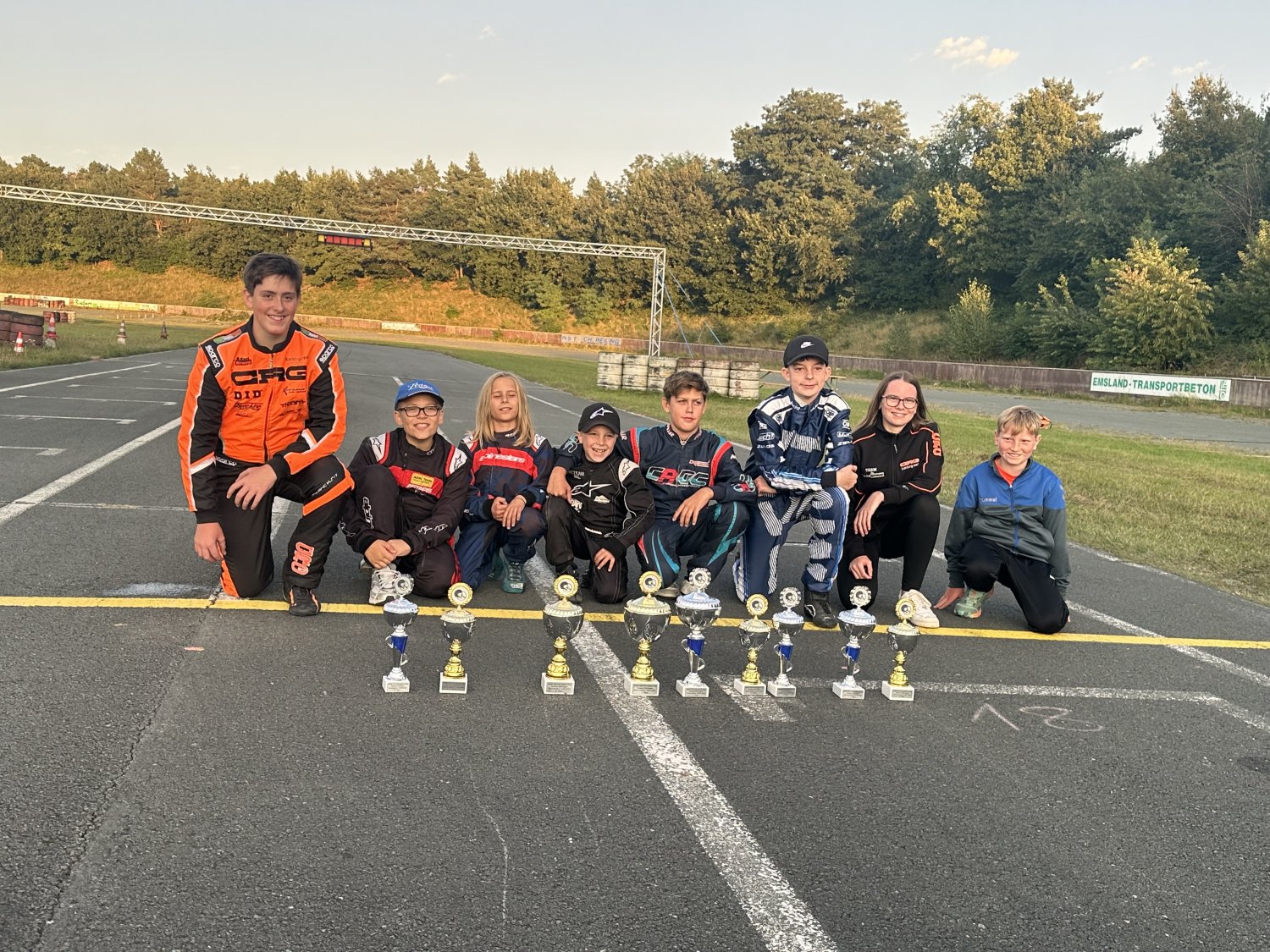 v.l. Niklas Keil, Toni Stürmer, Mats Stein, Finn Schäddel, Andrew Frank, Max Schick, Finja Herröder, Marvin Höbel