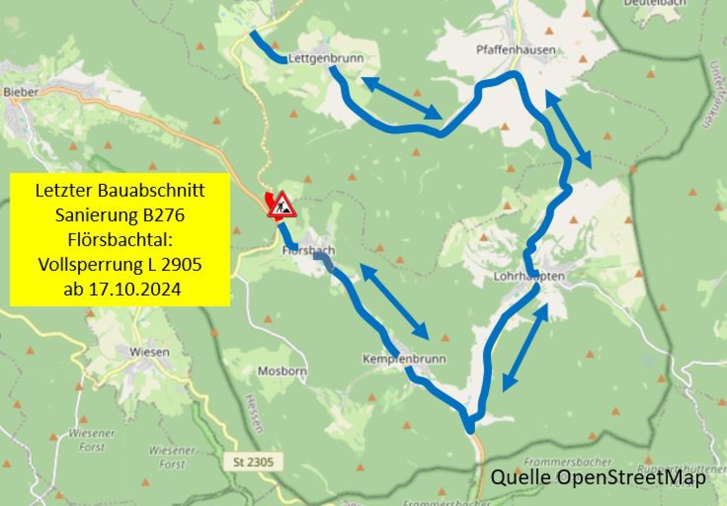 Planmäßig erfolgt die Fertigstellung des Bundesstraßenabschnittes im Laufe des Donnerstag, 17.10.2024.