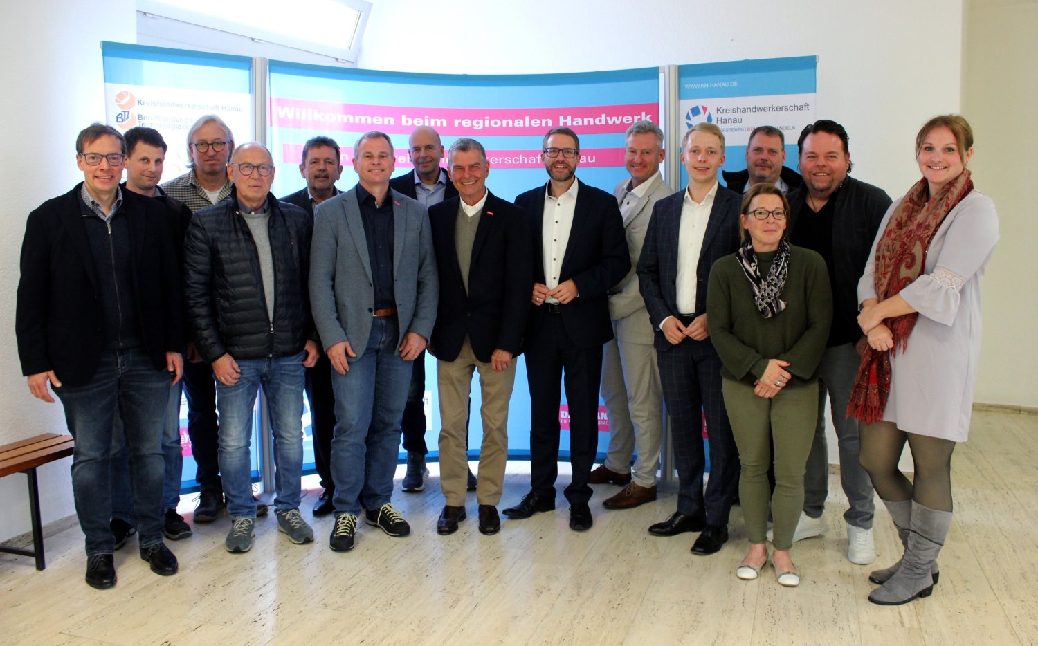Kreisspitze und Kreishandwerkerschaften Hanau und Gelnhausen-Schlüchtern tauschen sich regelmäßig über die aktuelle Wirtschaftslage aus.