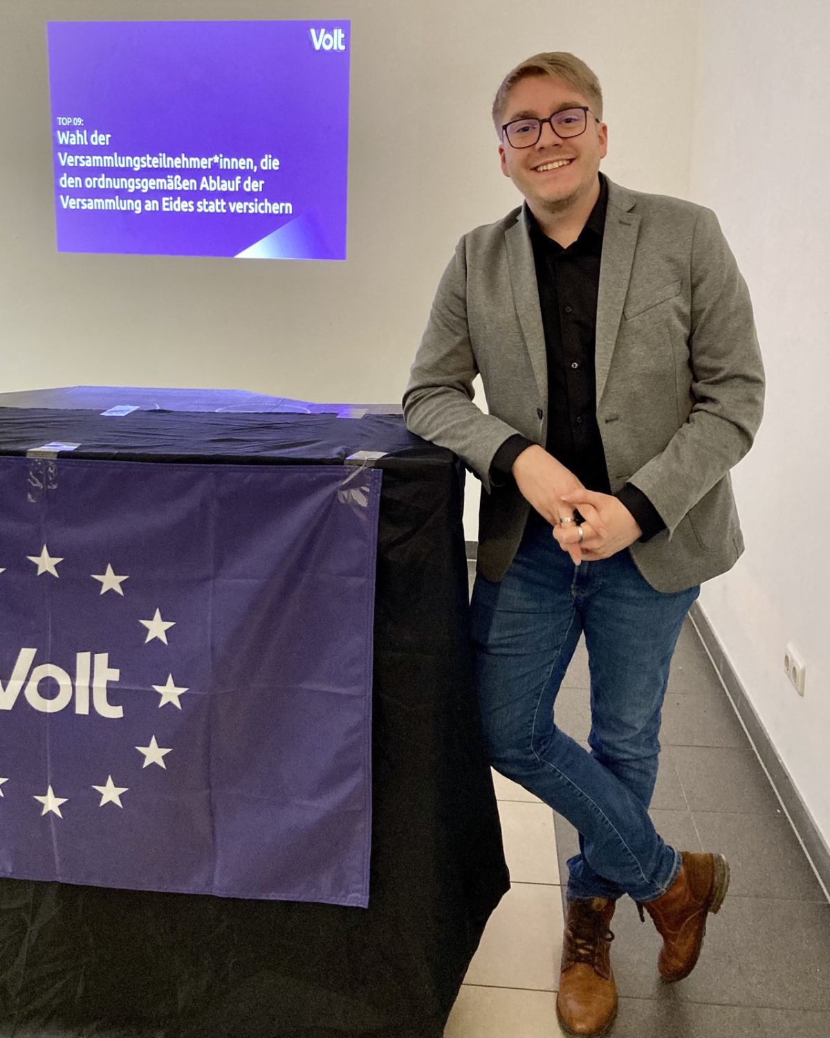Volt startet mit Samuel Mergenthal als Direktkandidat für den Wahlkreis 174 in den Wahlkampf.