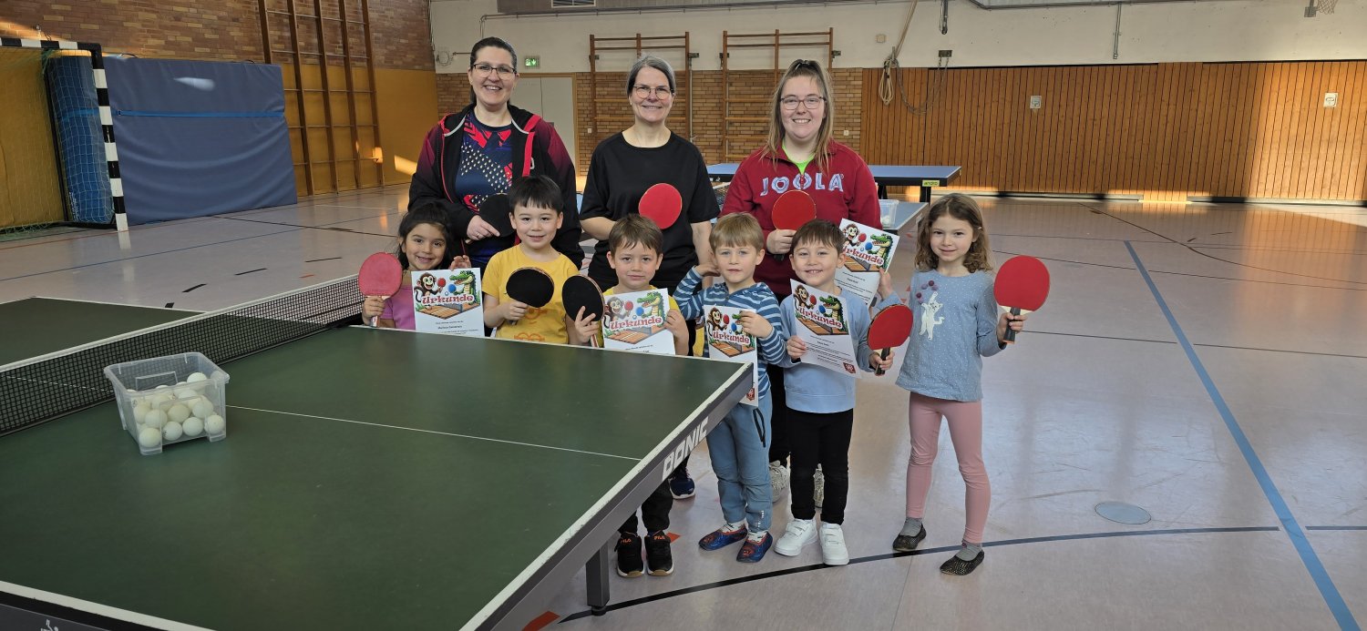 Die SG Bruchköbel hat in den vergangenen Wochen einen Tischtennis-Schnupperkurs für die Kinder des Kindertagesstätte Regenbogen angeboten.
