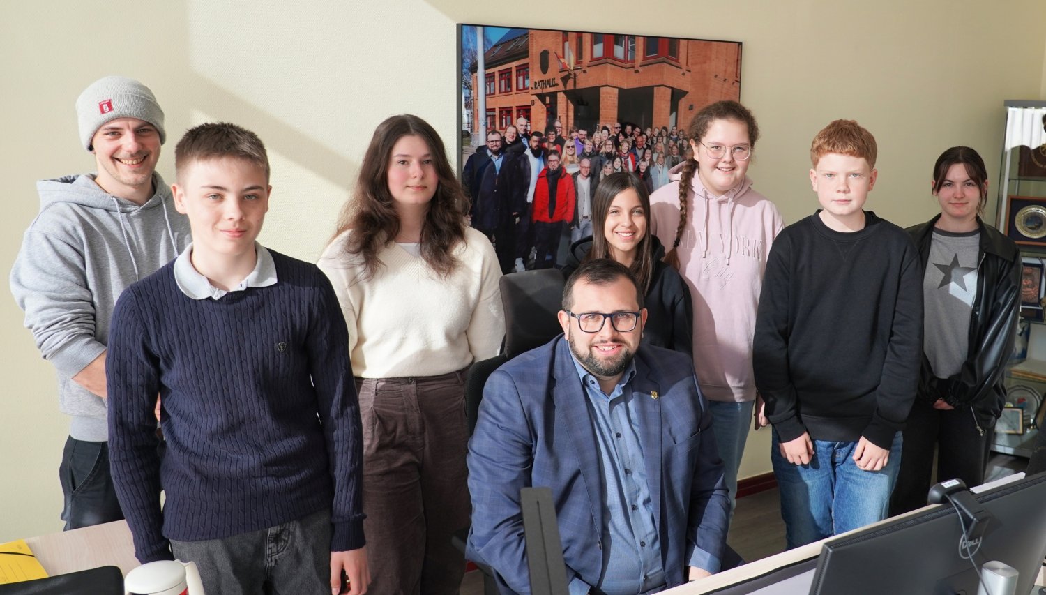 Ein Besuch im Bürgermeisterzimmer von Waldemar Gogel gehört beim Girls' and Boys' Day natürlich dazu.