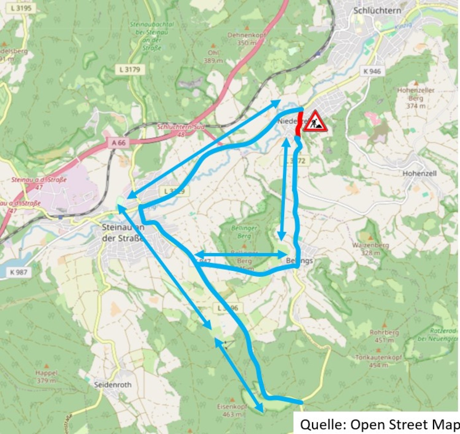 Hessen Mobil beabsichtigt, gemeinsam mit der Stadt Schlüchtern, die Arbeiten in der Ortsdurchfahrt Niederzell fortzuführen.