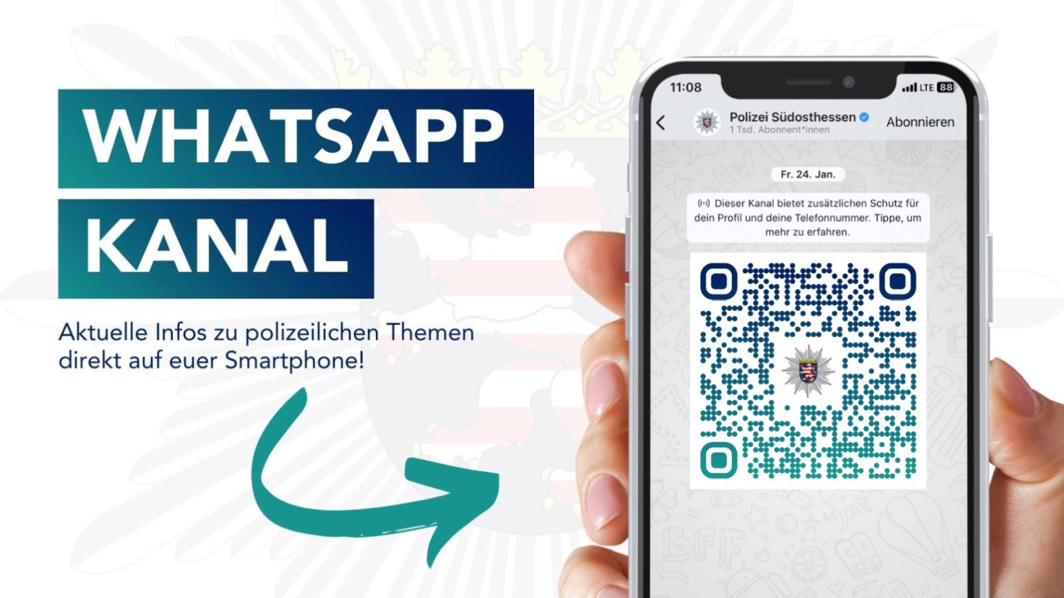 Das Polizeipräsidium Südosthessen startet mit einem eigenen Kanal und bietet damit Bürgerinnen und Bürgern eine weitere Möglichkeit, mit wichtigen und aktuellen Informationen versorgt zu werden.