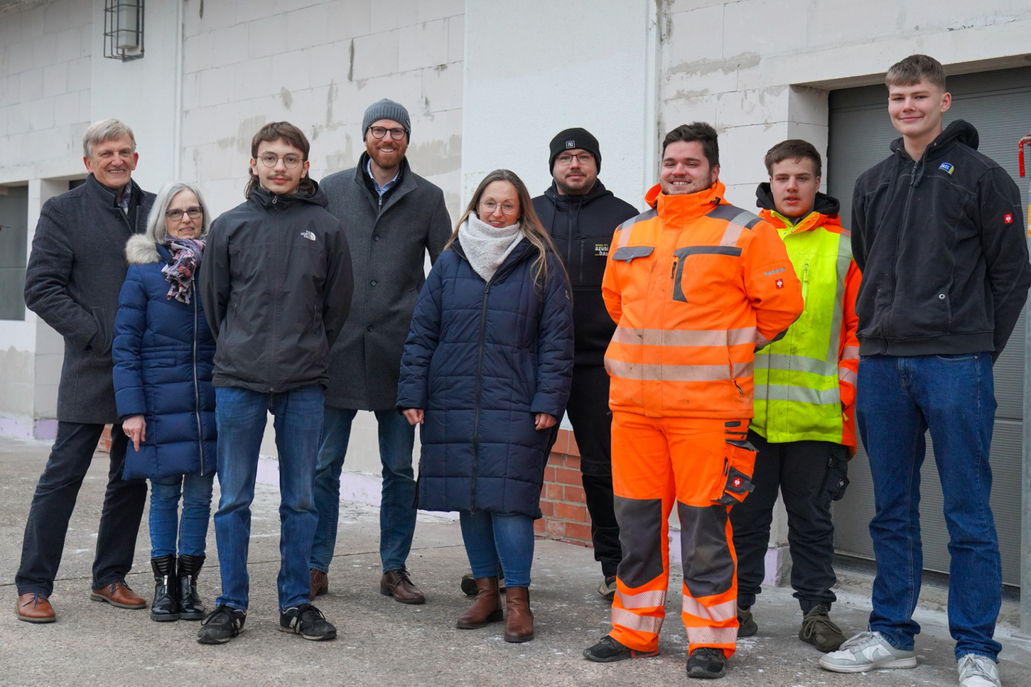 (v.li.) Günter Fecht, Gerlinde Möller, Luca Wunderlich, Mathias Zarse, Danica Muth, Andreas Walther, Enes Cakovic, Felix Larbig, Leander Alt