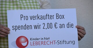 Zwei Euro pro verkaufter Box gehen an die LEBERECHT-Stiftung.
