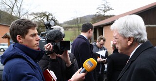 O|N-Reporter Kevin Kunze mit dem Ministerpräsidenten 