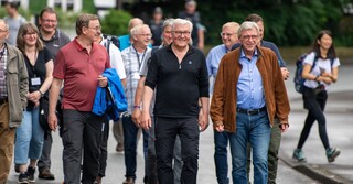Wanderung mit Bundespräsident Steinmeier und Thüringens Ministerpräsident Ramelow 
