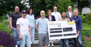 Initiatoren und Sponsoren des Haitzer Treppenlaufes übergaben 15.000 Euro an den Förderverein