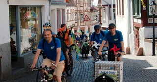 Sportlich geht es rauf auf den Obermarkt - Foto: People for Future Gelnhausen