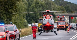 Mit dem Rettungshubschrauber wurde ein 7-jähriger ins Krankenhaus Darmstadt geflogen