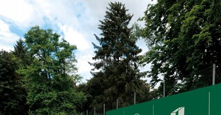 Die Tennisanlage im Orbgrund soll sich harmonisch in den Alea Park einfügen – mittelfristig soll etwa der Platz am Orbgrund  zum Center Court für die Alea Open ausgebaut werden, die ab 2024 ausgespielt werden
