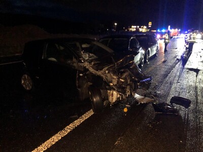 Unfall auf A66 - <i>Foto: Henrik Schmitt</i>