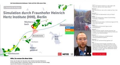 Projektleiter Dirk Schütz stellte sich online den Fragen der Zuschauer