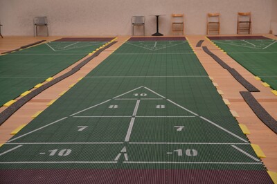 So sieht ein Shuffleboard-Feld aus. - <i>Foto: Tino Weingarten</i>