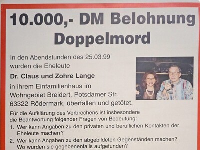 Das Plakat aus dem Jahr 1999 - <i>Foto: Polizeipräsidium Südosthessen</i>