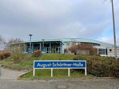 Die August-Schärttner-Halle in Hanau