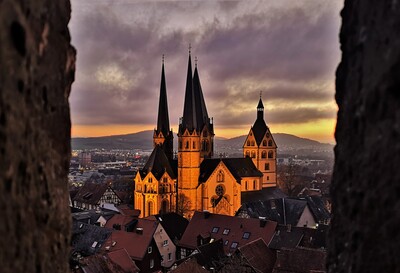Die Marienkirche in der Abenddämmerung
