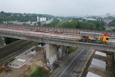 Die Salzbachtalbrücke in Wiesbaden-Biebrich. - <i>Foto: Autobahn GmbH/Maurice Kaluscha</i>