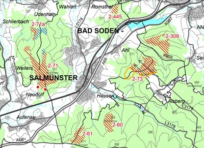 Ausschnitt aus dem Sachlichen Teilplan Erneuerbare Energien  - <i>Foto: RP Darmstadt</i>