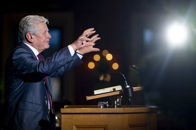 Bundespräsident a.D. Joachim Gauck hält am 30. Mai einen Vortrag.