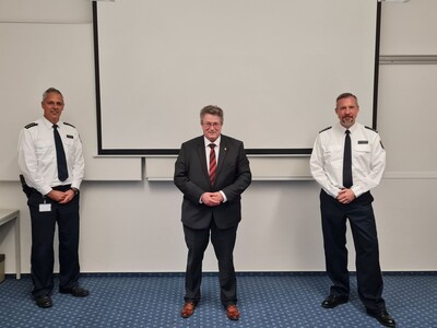 Besuch bei der Polizei in Gelnhausen.