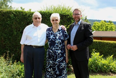 ...sowie dem Jubelpaar Aurelie und Heinrich Joh zur Eisernen Hochzeit.